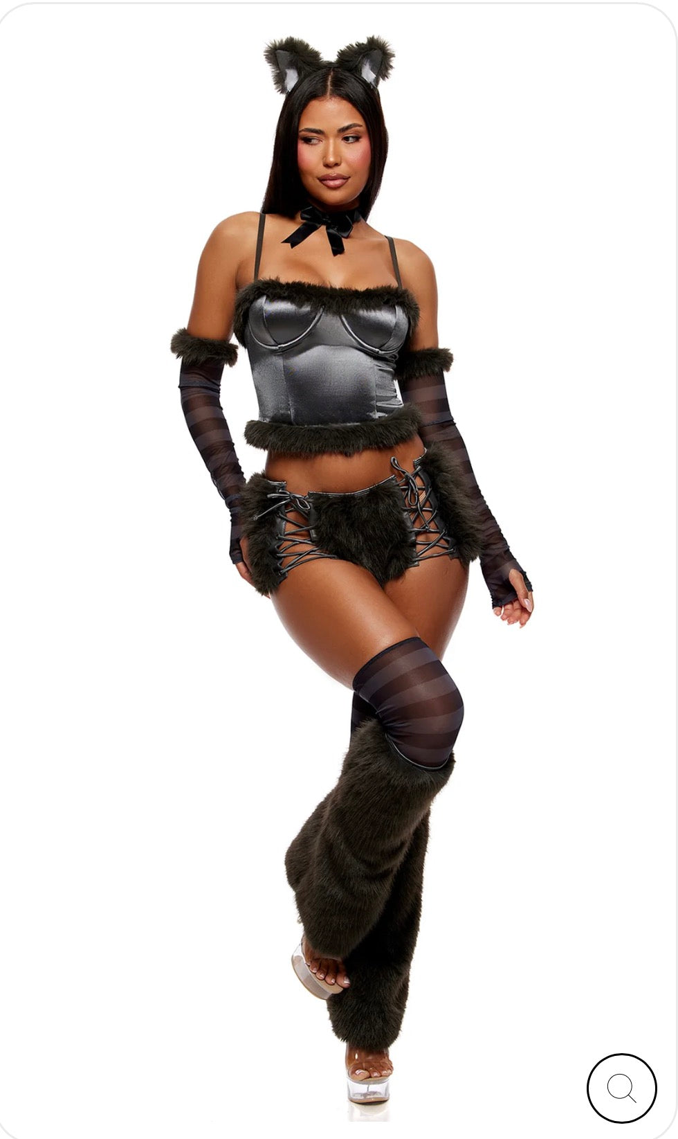 SIZE SMALL Night Bandit 8-Piece Raccoon Costume Set