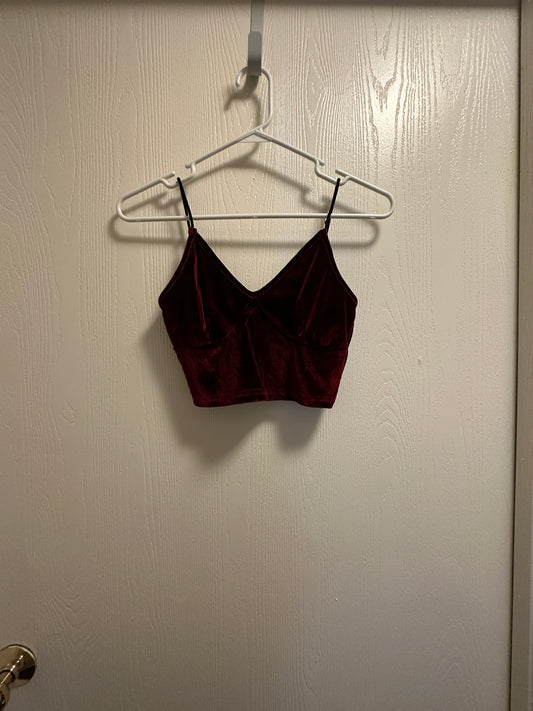 maroon crop tank