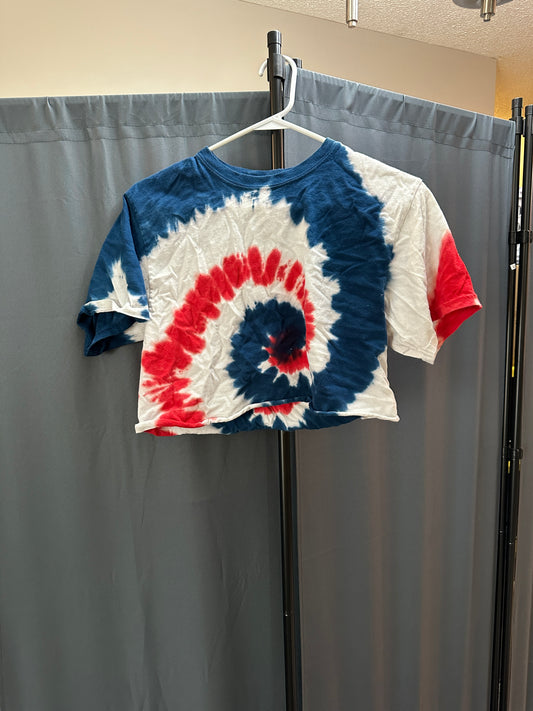 usa tie dye crop