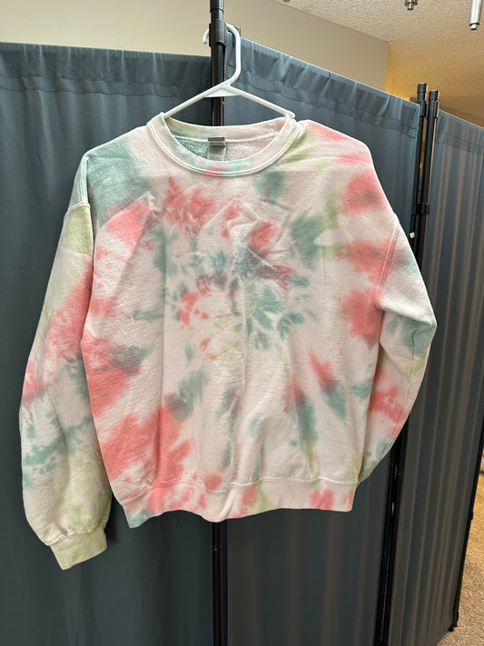 christmas tie dye crewneck