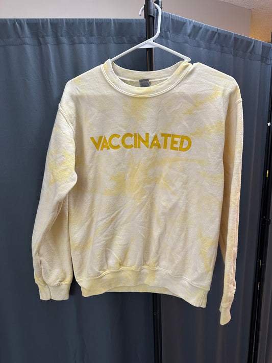 vaccinated tie dye crewneck