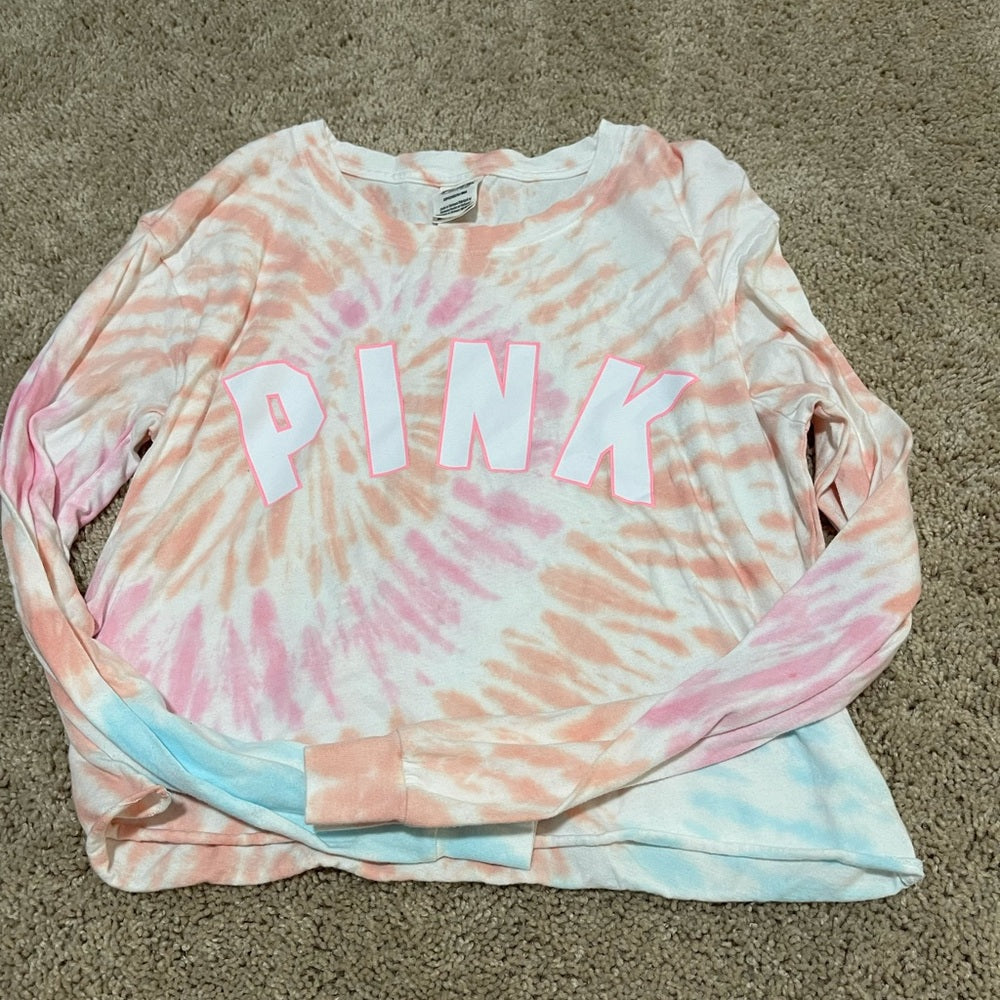 *vs pink crop long sleeve