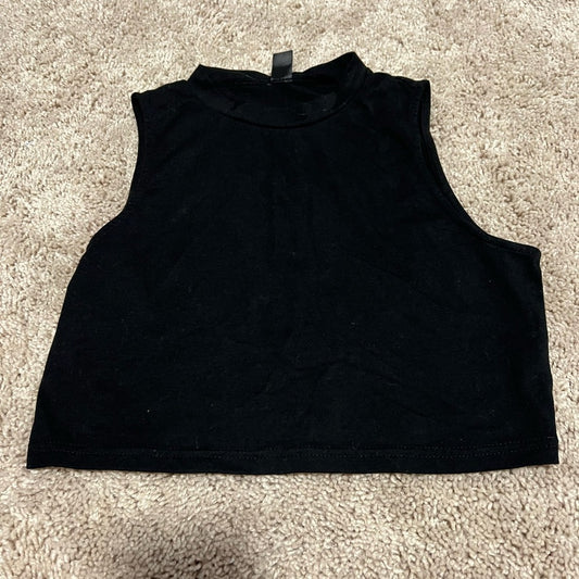 *mock neck crop tank