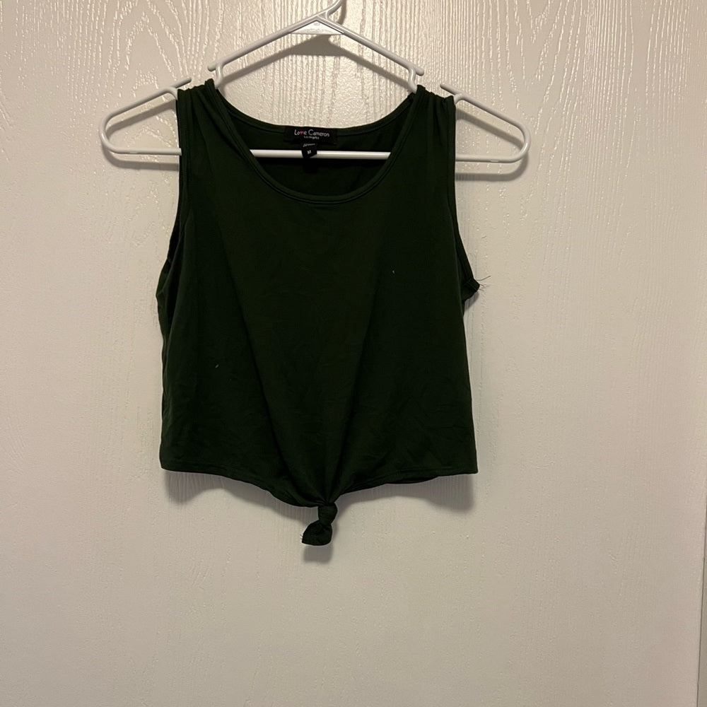 *forest green crop top