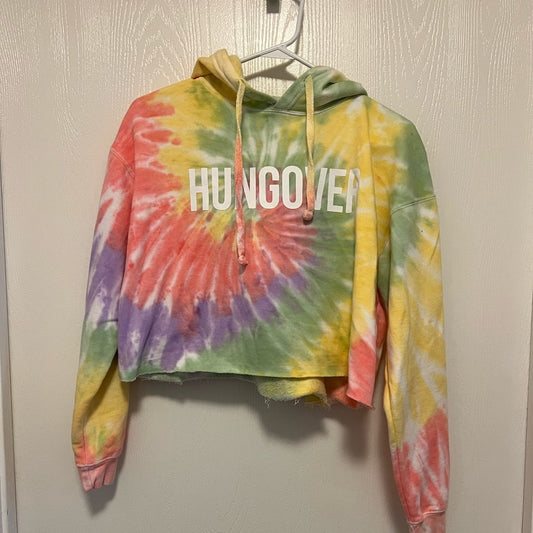 *hungover crop hoodie