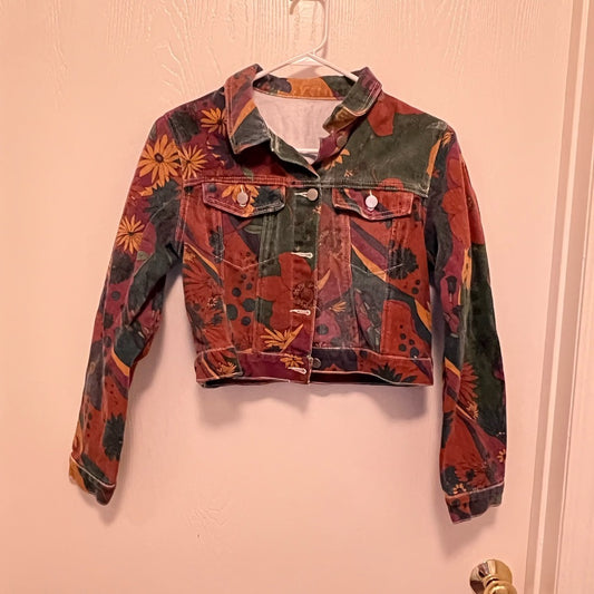 *flower denim jacket